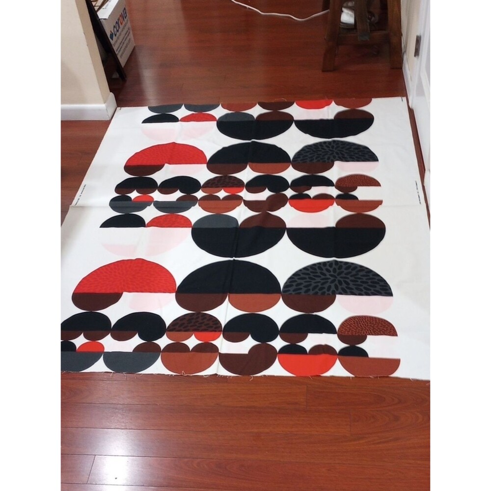 IKEA Anna Salander Abstract Hearts Fabric - 2 Yards
